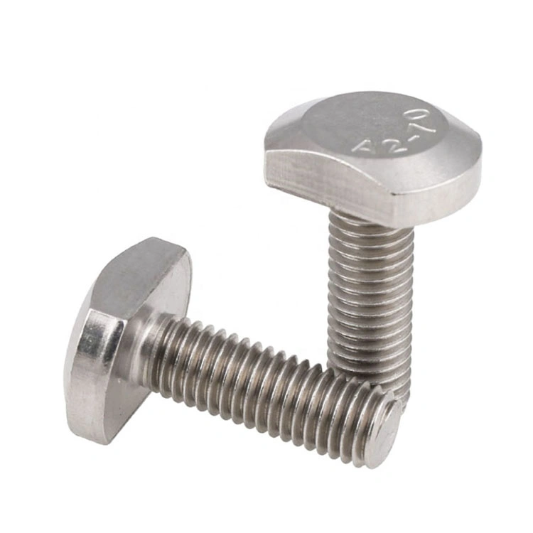 Custom T-Bolt Rhombus T Head Type Bolt Stainless Steel / Steel T-Shaped T Slot Bolt M8