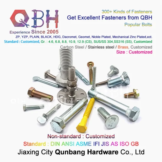 Qbh HDG contrôle de Tension de cisaillement structurel en acier lourd boulon TC accessoires de construction de bâtiments